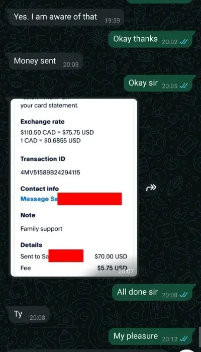 WhatsApp Proof - Testimonial 1